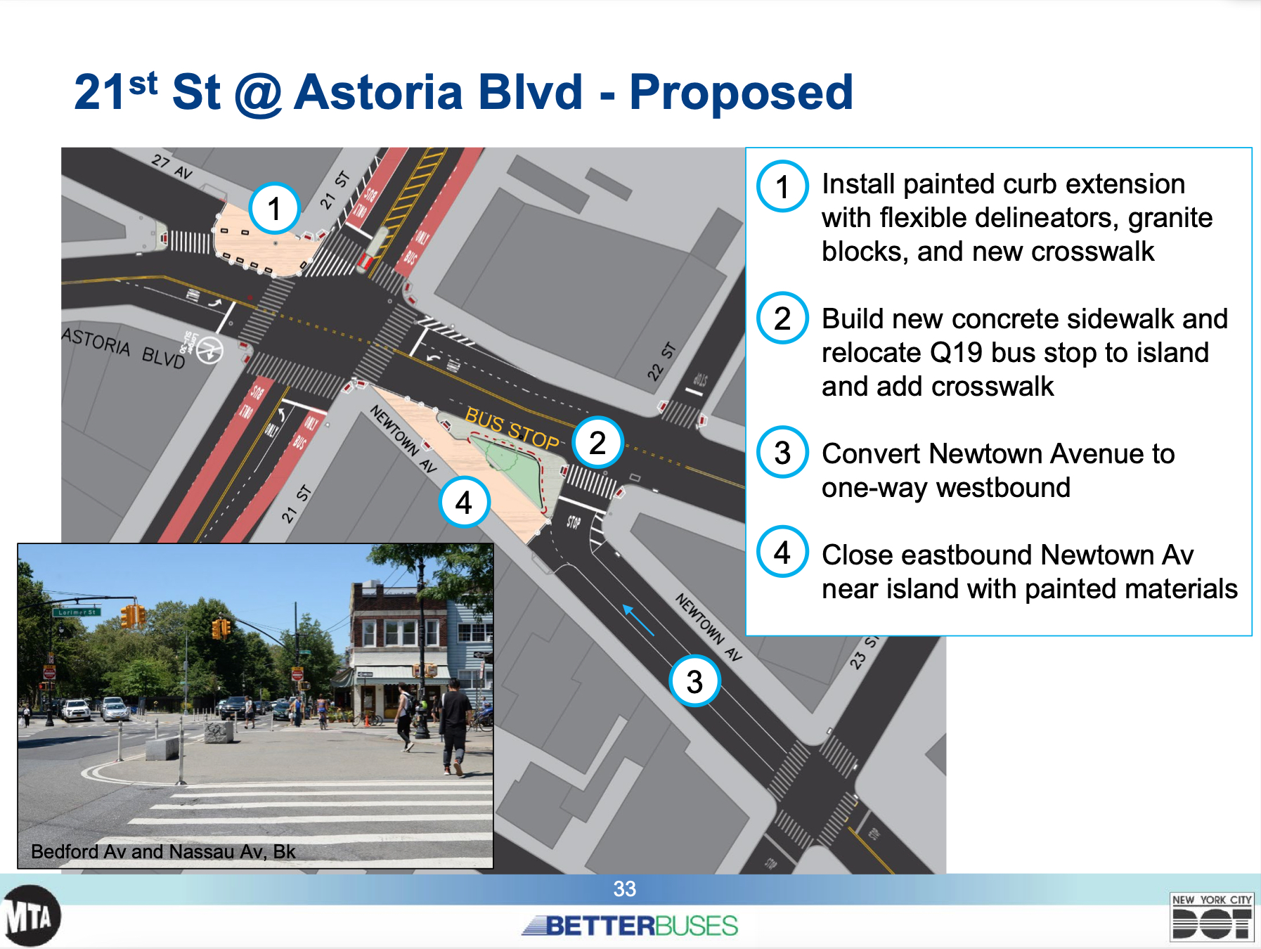 a slide from DOT's presentation on the intersection